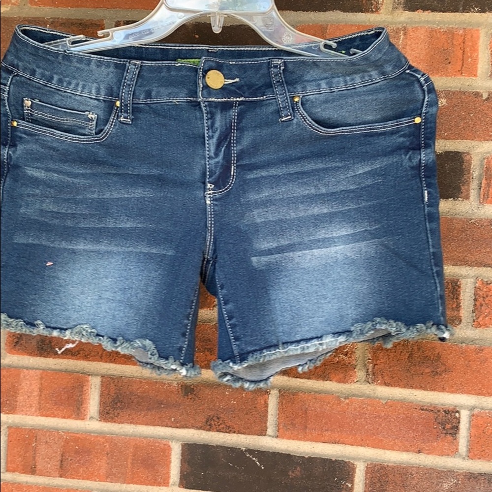 Denim stretch shorts